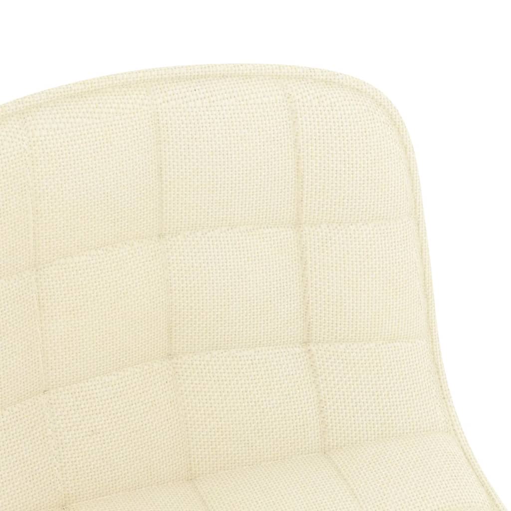 vidaXL Swivel Dining Chair Fabric Cream