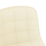 vidaXL Swivel Dining Chair Fabric Cream