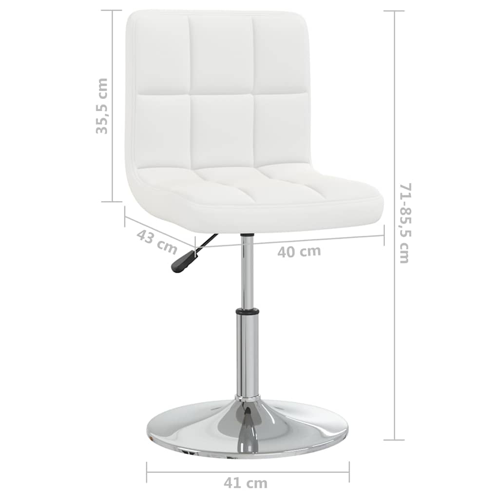 vidaXL Barkruk kunstleer wit