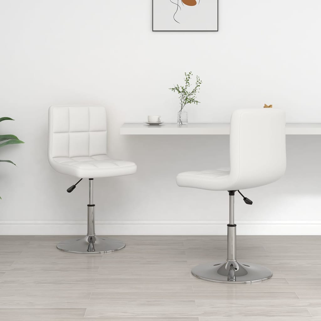 vidaXL Eetkamerstoelen 6 st kunstleer wit