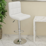 vidaXL Bar Stools 2 pcs artificial leather white