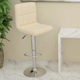 vidaXL Bar Stools 2 pcs artificial leather white
