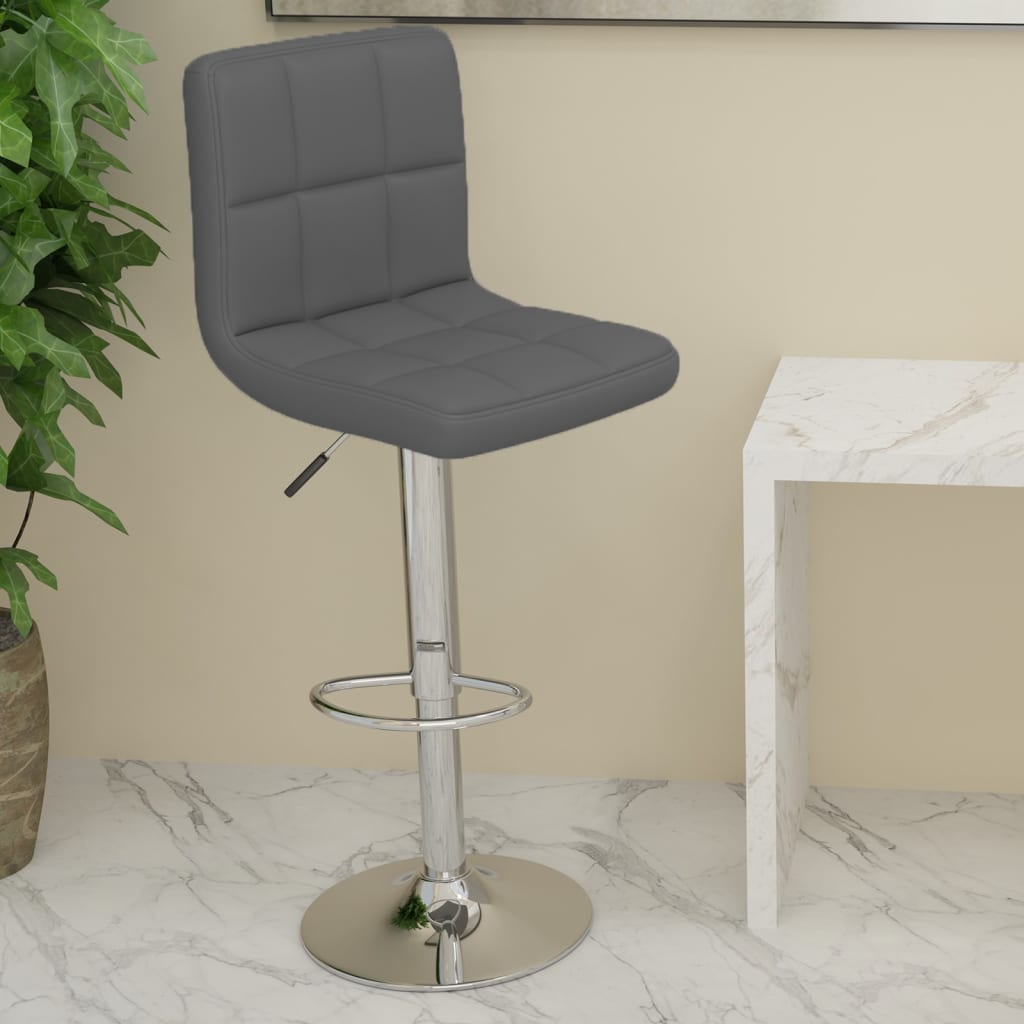 vidaXL Bar Stools 2 pcs artificial leather white