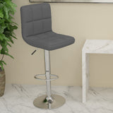 vidaXL Bar Stools 2 pcs artificial leather white