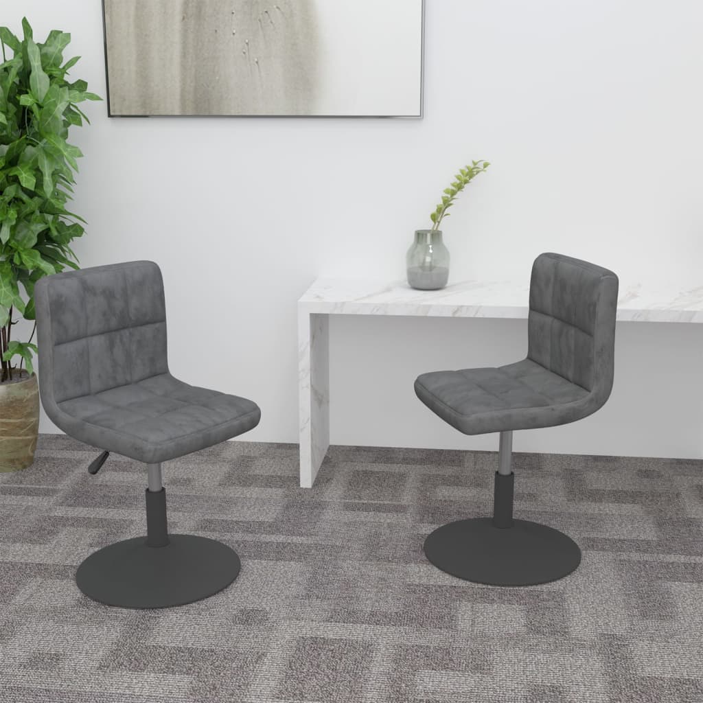 vidaXL Eetkamerstoelen draaibaar 4 st fluweel zwart