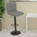 vidaXL Bar Stool Fabric Dark Grey