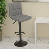 vidaXL Bar Stool Fabric Dark Grey