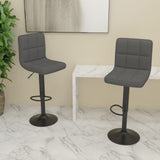 vidaXL Bar Stool Fabric Dark Grey