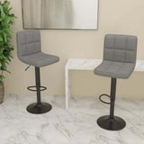 vidaXL Bar Stool Fabric Dark Grey