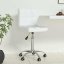 vidaXL Swivel Office Chair Faux Leather White
