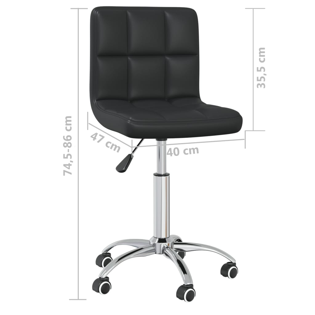 vidaXL Swivel Office Chair Faux Leather White