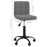 vidaXL Swivel Office Chair Velvet Black