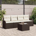 vidaXL Garden Bench Set Black poly rattan