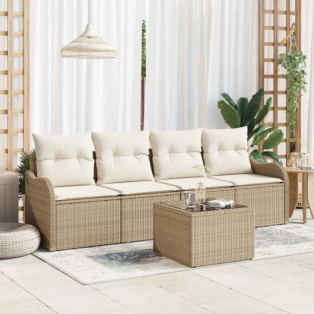 vidaXL Garden Bench Set Black poly rattan