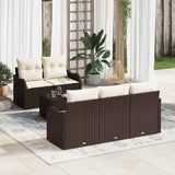vidaXL Tuinbank Set Zwart poly rattan
