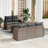 vidaXL Tuinbank Set Zwart poly rattan