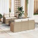 vidaXL Tuinbank Set Zwart poly rattan