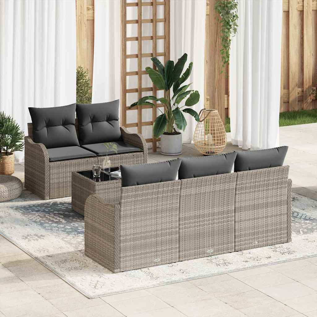 vidaXL Tuinbank Set Zwart poly rattan