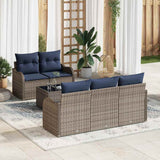 vidaXL Garden Bench Set Grey 55 x 55 x 37 cm poly rattan