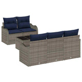vidaXL Garden Bench Set Grey 55 x 55 x 37 cm poly rattan