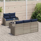 vidaXL Garden Bench Set Grey 55 x 55 x 37 cm poly rattan