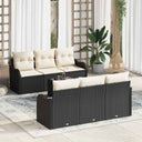 vidaXL Tuinbank Set Zwart 55 x 55 x 37 cm poly rattan