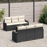 vidaXL Tuinbank Set Zwart 55 x 55 x 37 cm poly rattan