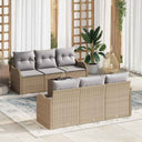 vidaXL Tuinbank Set Zwart 55 x 55 x 37 cm poly rattan