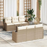vidaXL Tuinbank Set Zwart 55 x 55 x 37 cm poly rattan