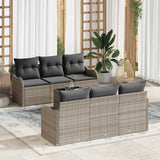 vidaXL Tuinbank Set Zwart 55 x 55 x 37 cm poly rattan