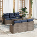 vidaXL Tuinbank Set Grijs 55 x 55 x 37 cm poly rattan