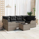 vidaXL Tuinbank Set Zwart 55 x 55 x 37 cm poly rattan