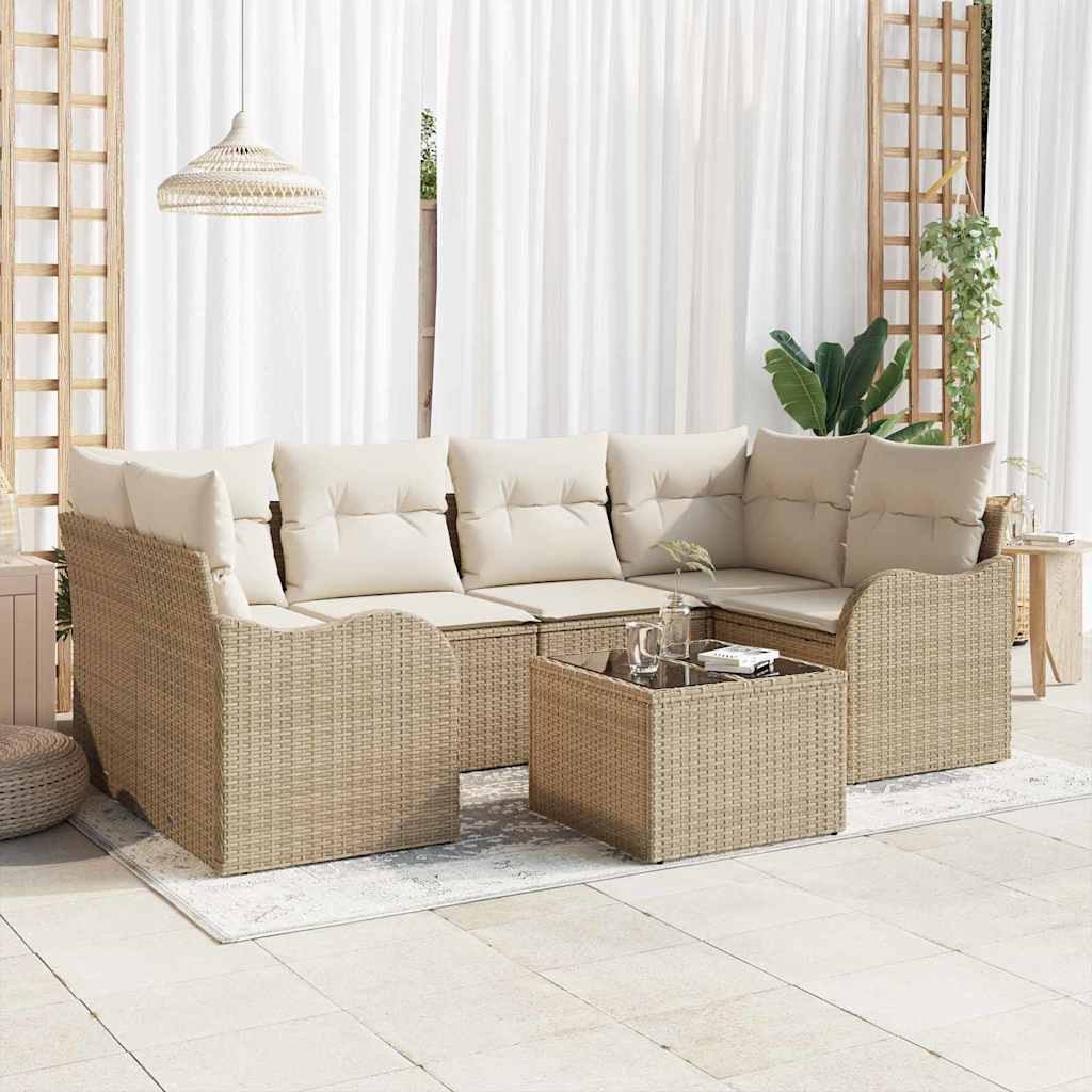 vidaXL Tuinbank Set Zwart 55 x 55 x 37 cm poly rattan