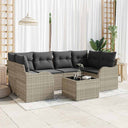 vidaXL Tuinbank Set Zwart 55 x 55 x 37 cm poly rattan