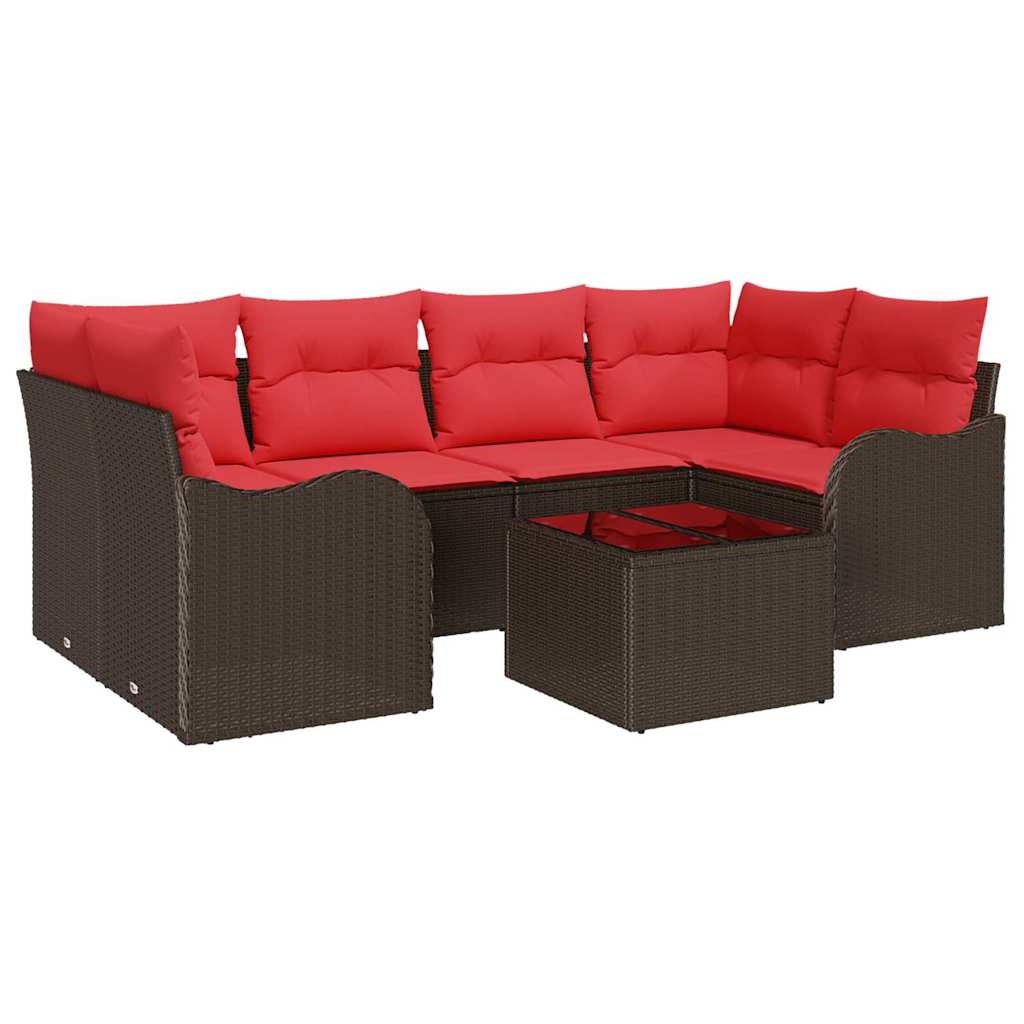 vidaXL Garden Bench Set Brown 55 x 55 x 37 cm poly rattan
