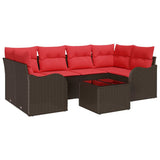 vidaXL Garden Bench Set Brown 55 x 55 x 37 cm poly rattan