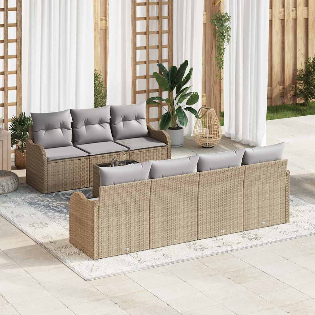 vidaXL Tuinbank Set Zwart 55 x 55 x 37 cm poly rattan