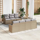 vidaXL Tuinbank Set Zwart 55 x 55 x 37 cm poly rattan