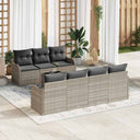vidaXL Tuinbank Set Zwart 55 x 55 x 37 cm poly rattan