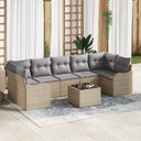 vidaXL Tuinbank Set Zwart 55 x 55 x 37 cm poly rattan