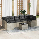 vidaXL Tuinbank Set Zwart 55 x 55 x 37 cm poly rattan