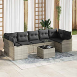 vidaXL Tuinbank Set Zwart 55 x 55 x 37 cm poly rattan