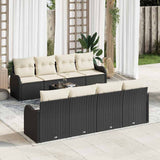 vidaXL Tuinbank Set Zwart 55 x 55 x 37 cm poly rattan