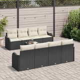 vidaXL Tuinbank Set Zwart 55 x 55 x 37 cm poly rattan