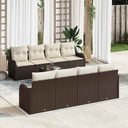 vidaXL Tuinbank Set Zwart 55 x 55 x 37 cm poly rattan