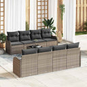 vidaXL Tuinbank Set Zwart 55 x 55 x 37 cm poly rattan
