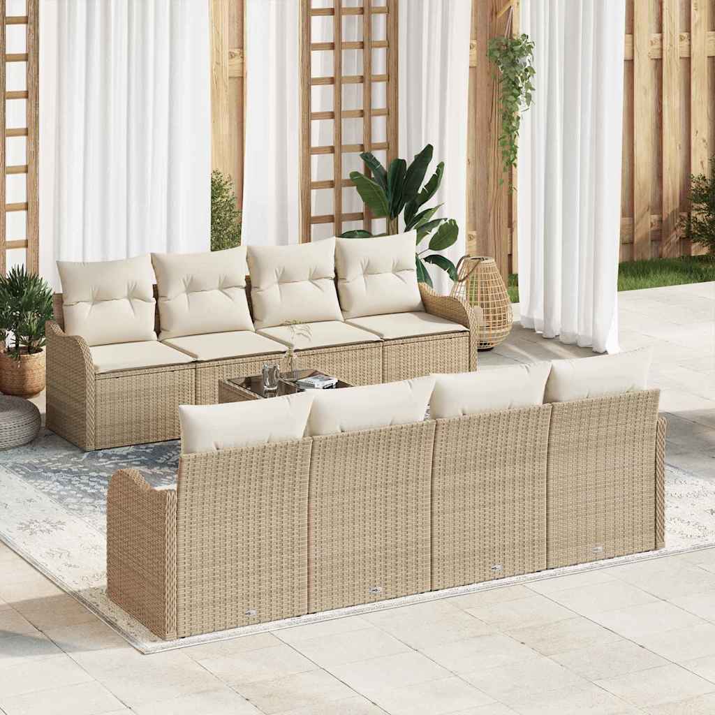 vidaXL Tuinbank Set Zwart 55 x 55 x 37 cm poly rattan