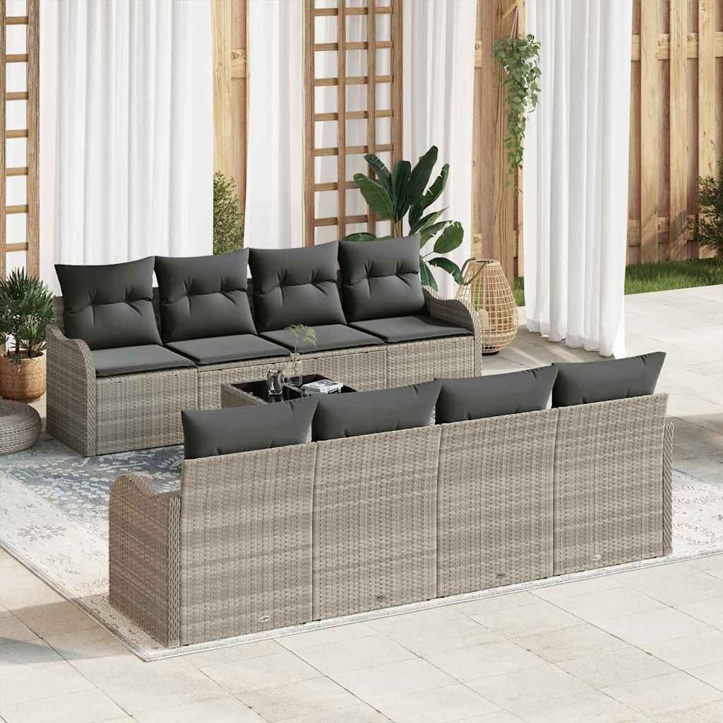 vidaXL Tuinbank Set Zwart 55 x 55 x 37 cm poly rattan
