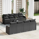 vidaXL Tuinbank Set Zwart 55 x 55 x 37 cm poly rattan