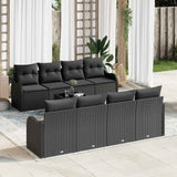 vidaXL Tuinbank Set Zwart 55 x 55 x 37 cm poly rattan